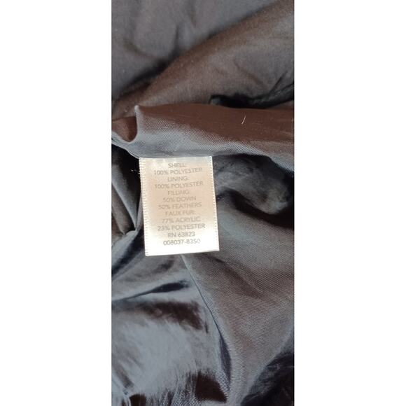 CJ Banks Women's 2X Black Hooded Puffer Coat Faux Fur Trim Down Filled Jacket - Picture 6 of 8